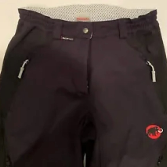 MAMMUT BLACK SOFT SHELL SOFtech SKI SNOWBOARD PANTS WOMENS SIZE 36 SMALL - Picture 3 of 11